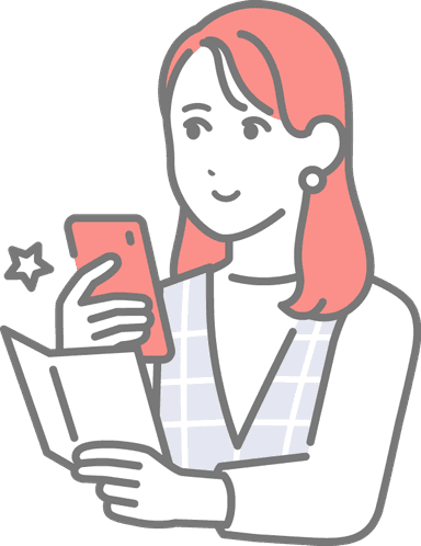 スマートフォンを持つ女性